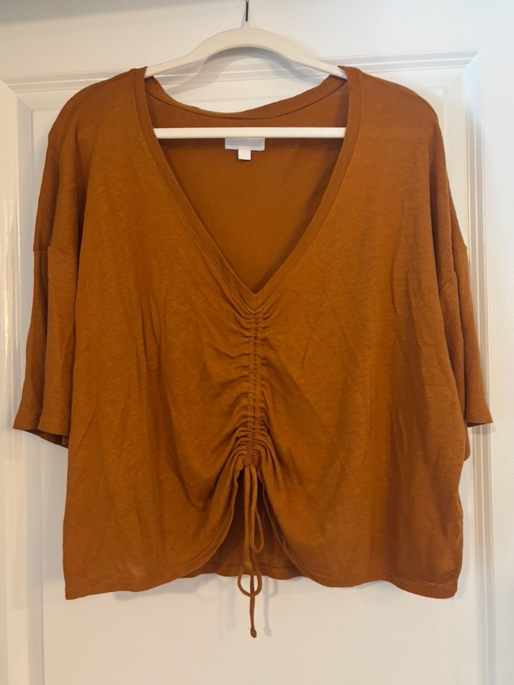 Burnt-Orange Short-sleeve Top Large